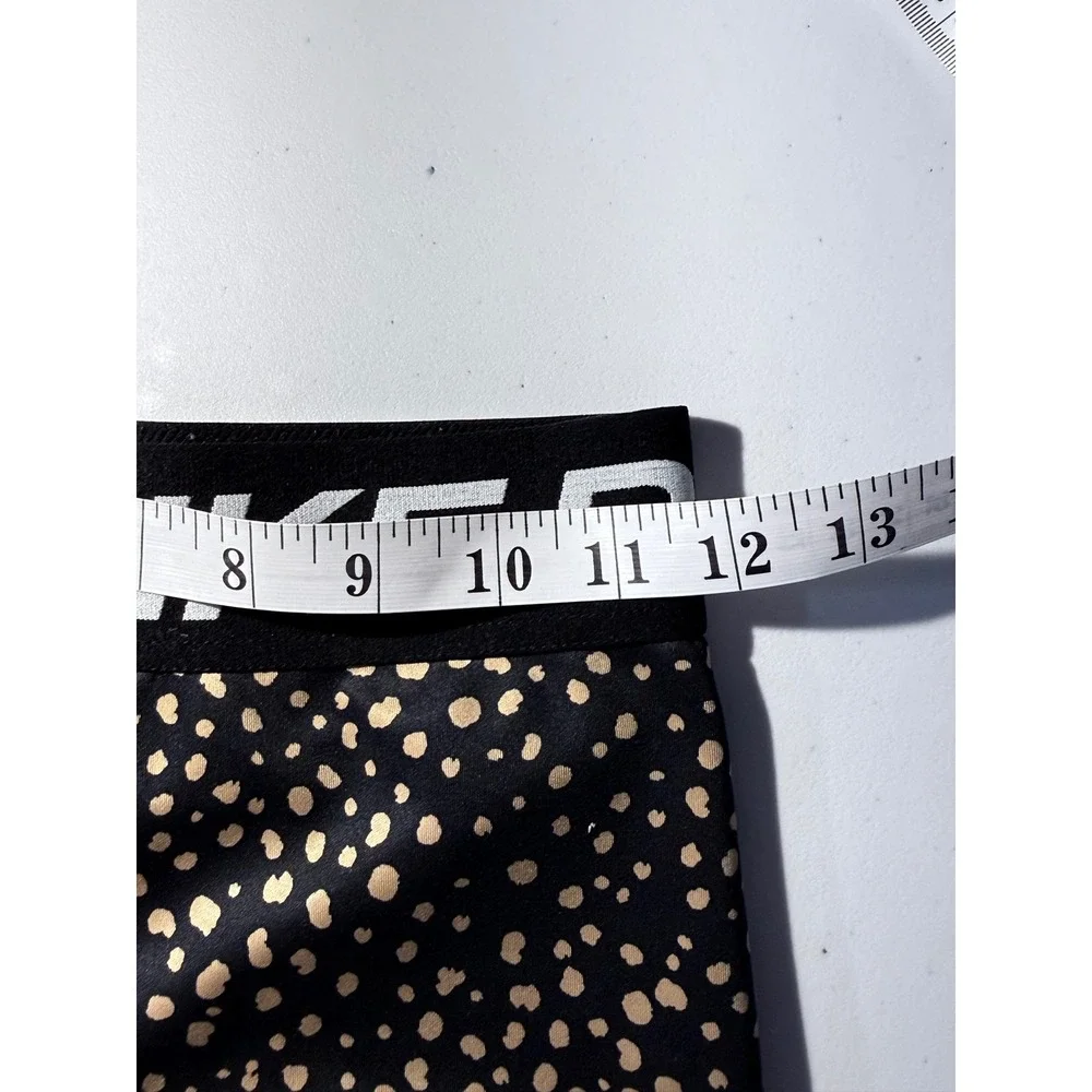 Nike Pro Shorts Kids Large Black Tan Polka Dot Excellent Dri-FIT Athletic DA1033